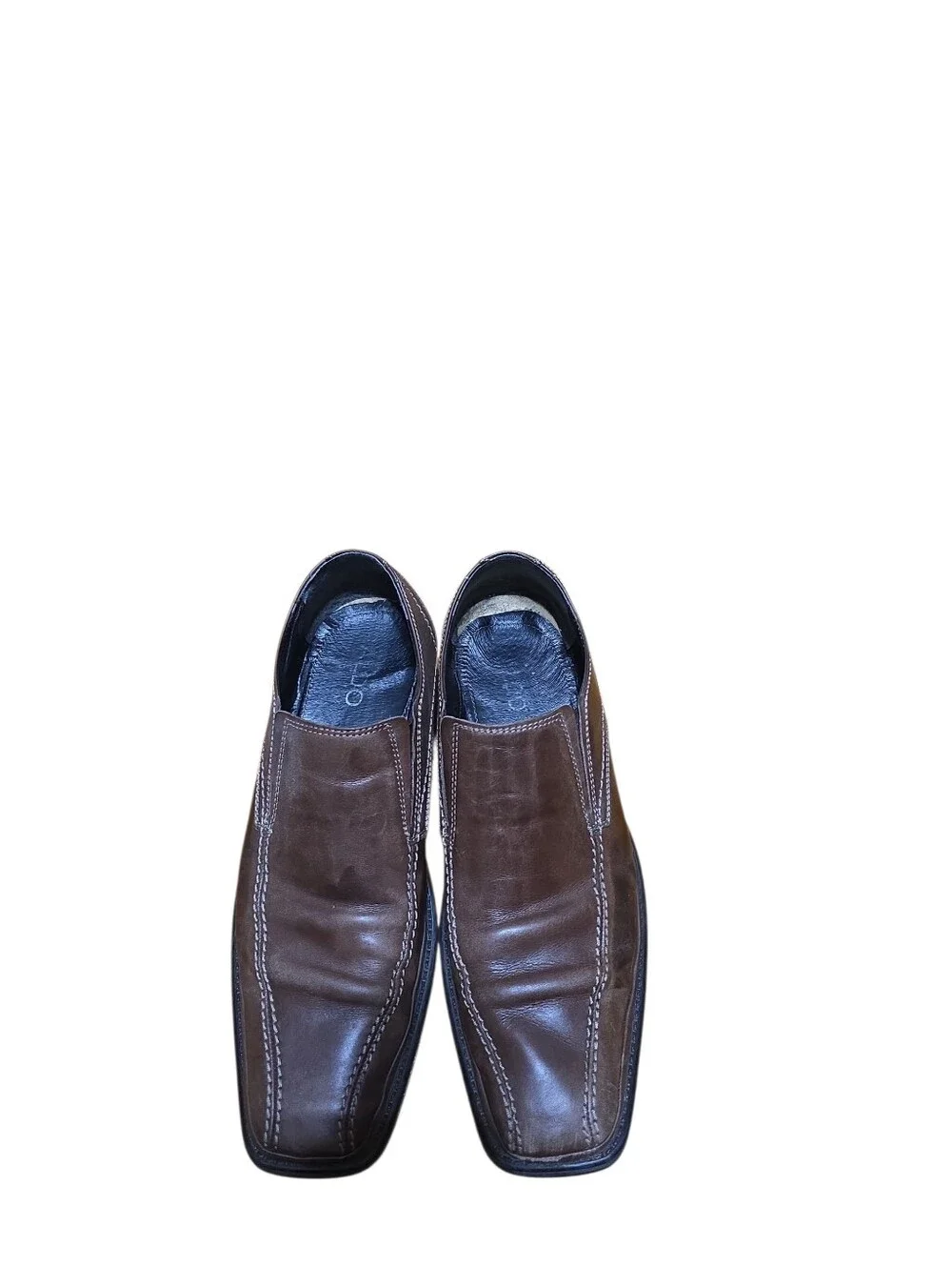 Men's Brown Aldo Slip-On Leather Dress Shoes | Size 10
